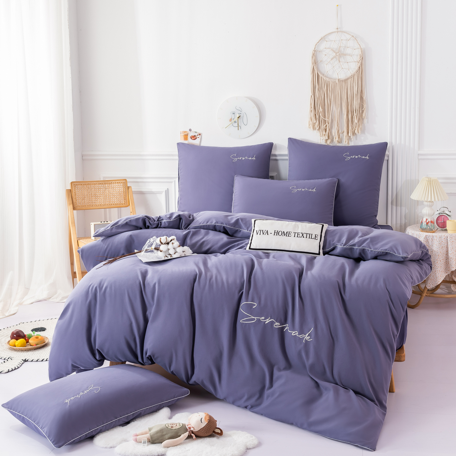 

Комплект постельного белья VIVA-HOME TEXTILE Евро, сатин хлопок, CH
