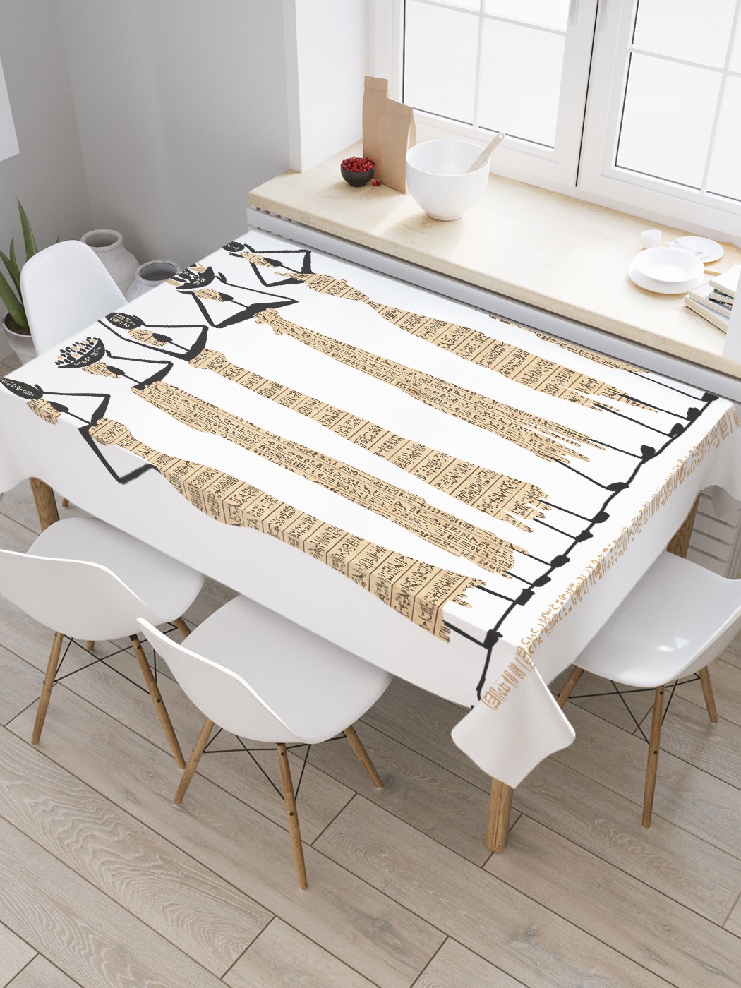 

Скатерть прямоугольная JoyArty "Стройные африканки" из сатена, 120x145 см, Серый, Стройные африканки