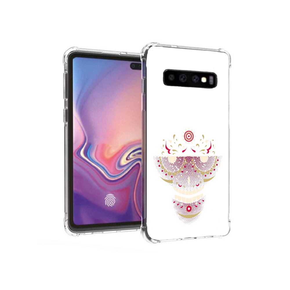 Чехол MyPads Tocco для Samsung Galaxy S10+ карнавальный скелет абстракция