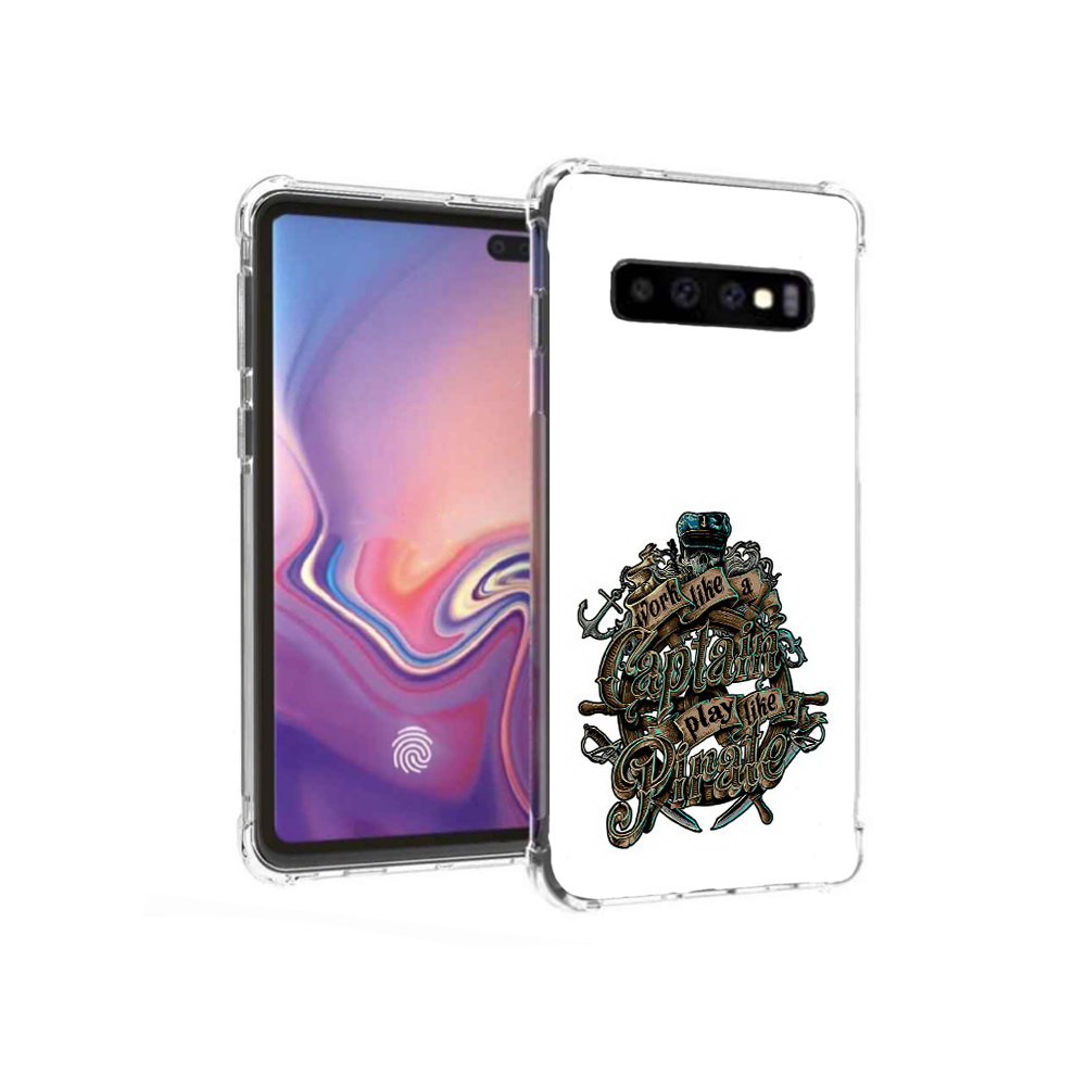 

Чехол MyPads Tocco для Samsung Galaxy S10+ капитан пиратов (PT125670.500.385), Прозрачный, Tocco