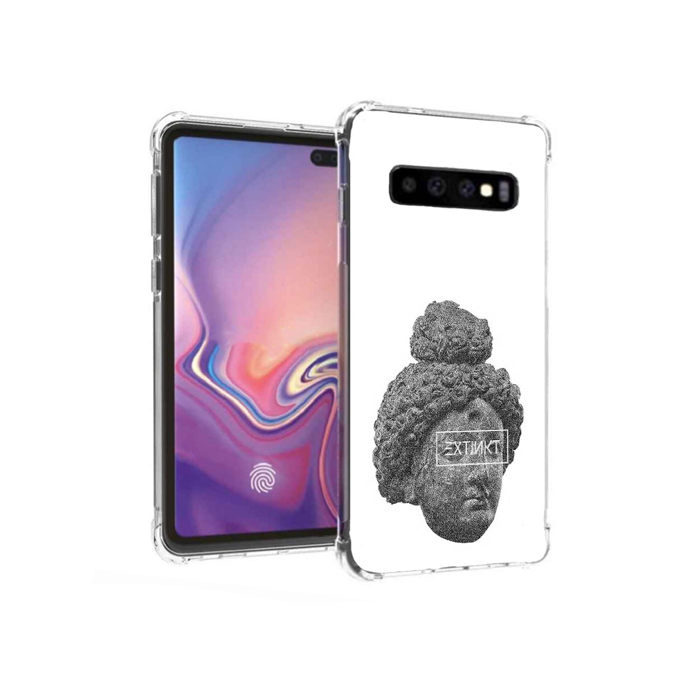 

Чехол MyPads Tocco для Samsung Galaxy S10+ каменное лицо девушки (PT125670.500.383), Прозрачный, Tocco