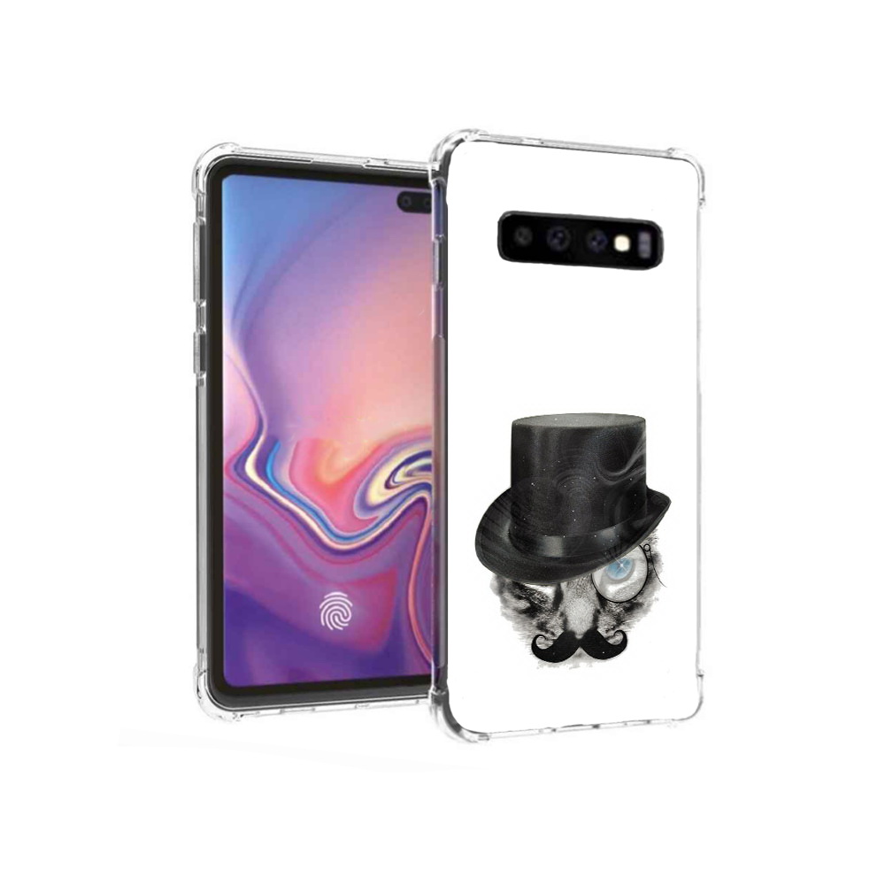 

Чехол MyPads Tocco для Samsung Galaxy S10+ интелегентный кот (PT125670.500.378), Прозрачный, Tocco