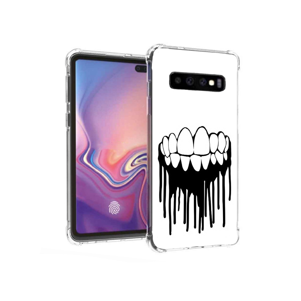 

Чехол MyPads Tocco для Samsung Galaxy S10+ зубы (PT125670.500.372), Прозрачный, Tocco