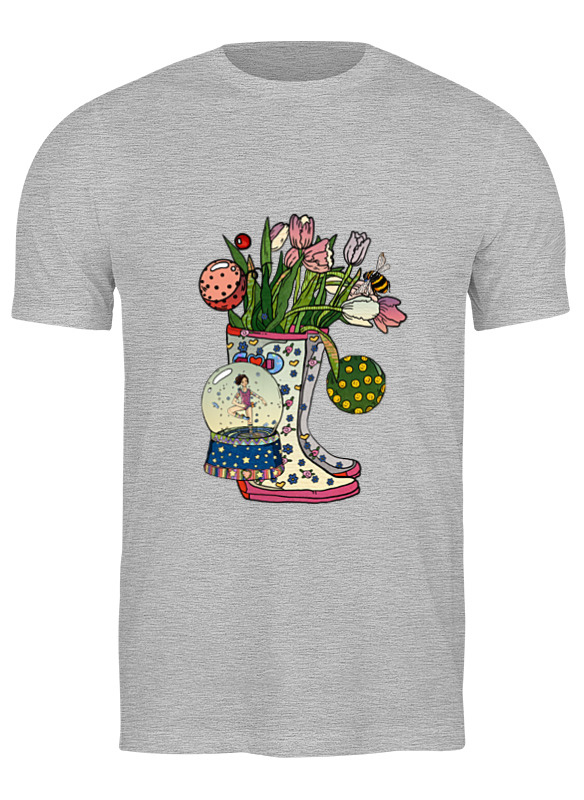 

Футболка мужская Printio Капелька 3703211 серая 2XL, Серый, Капелька 3703211