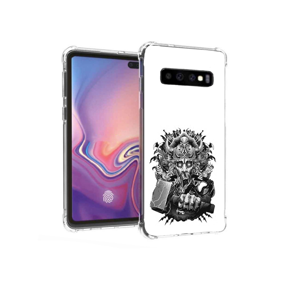 

Чехол MyPads Tocco для Samsung Galaxy S10+ злой тор (PT125670.500.363), Прозрачный, Tocco