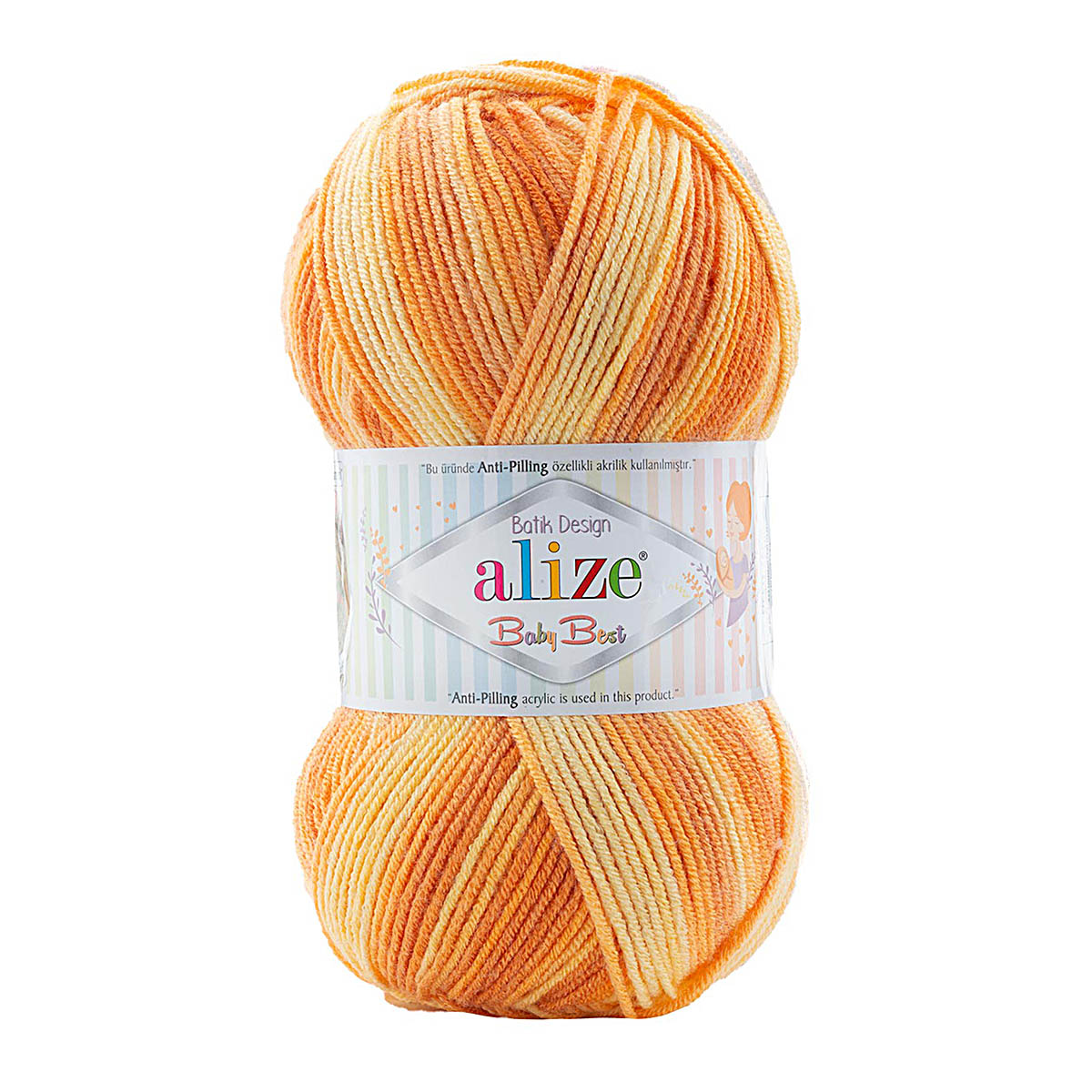 

Пряжа Alize 'Baby Best Batik', 100 г, 240 м (бамбук, акрил) антипиллинг (7686), 5 мотков