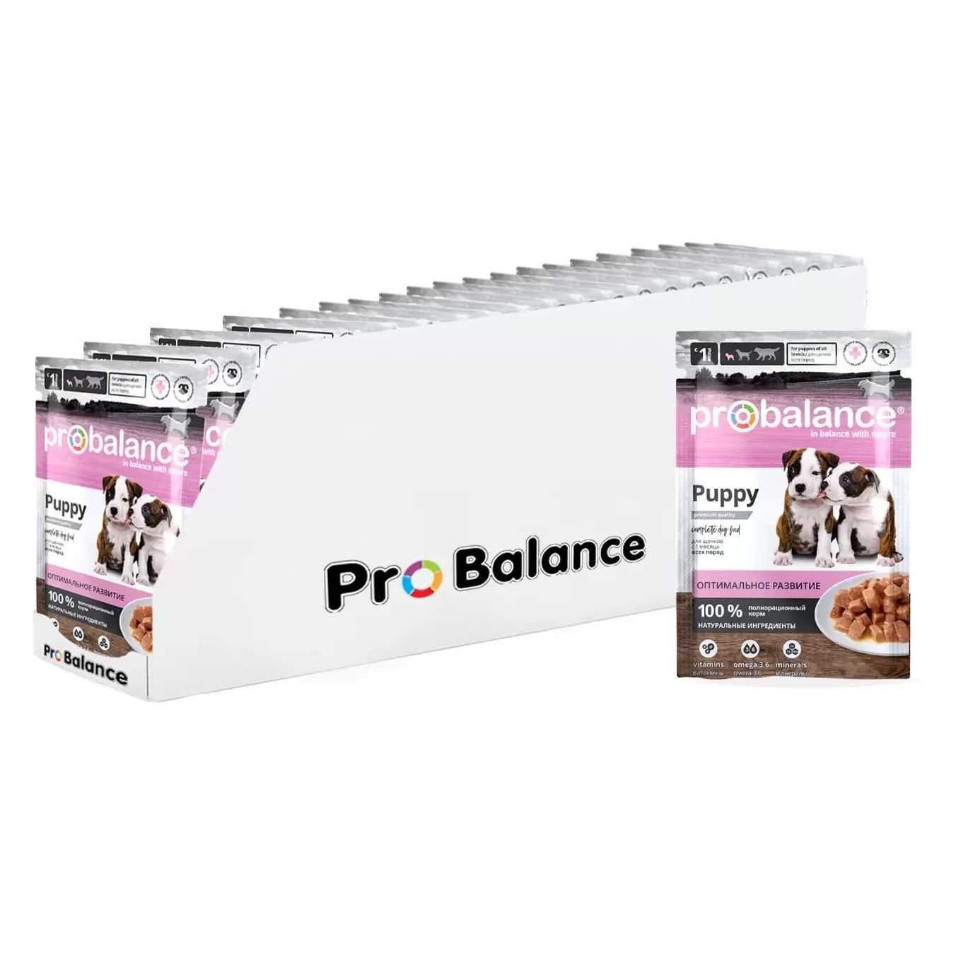 Влажный корм для щенков ProBalance Puppy Immuno мясо 56 шт по 85 г 1859₽