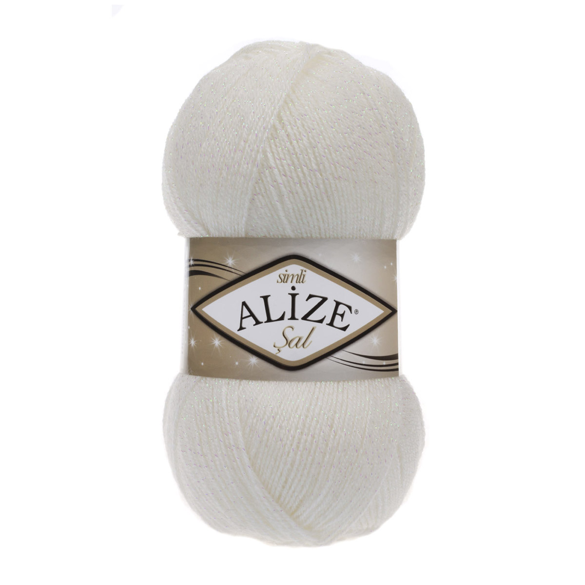 

Пряжа ALIZE 'Sal Si̇m' 100 г, 460 м (металлик, акрил) (450 жемчужный), 5 мотков