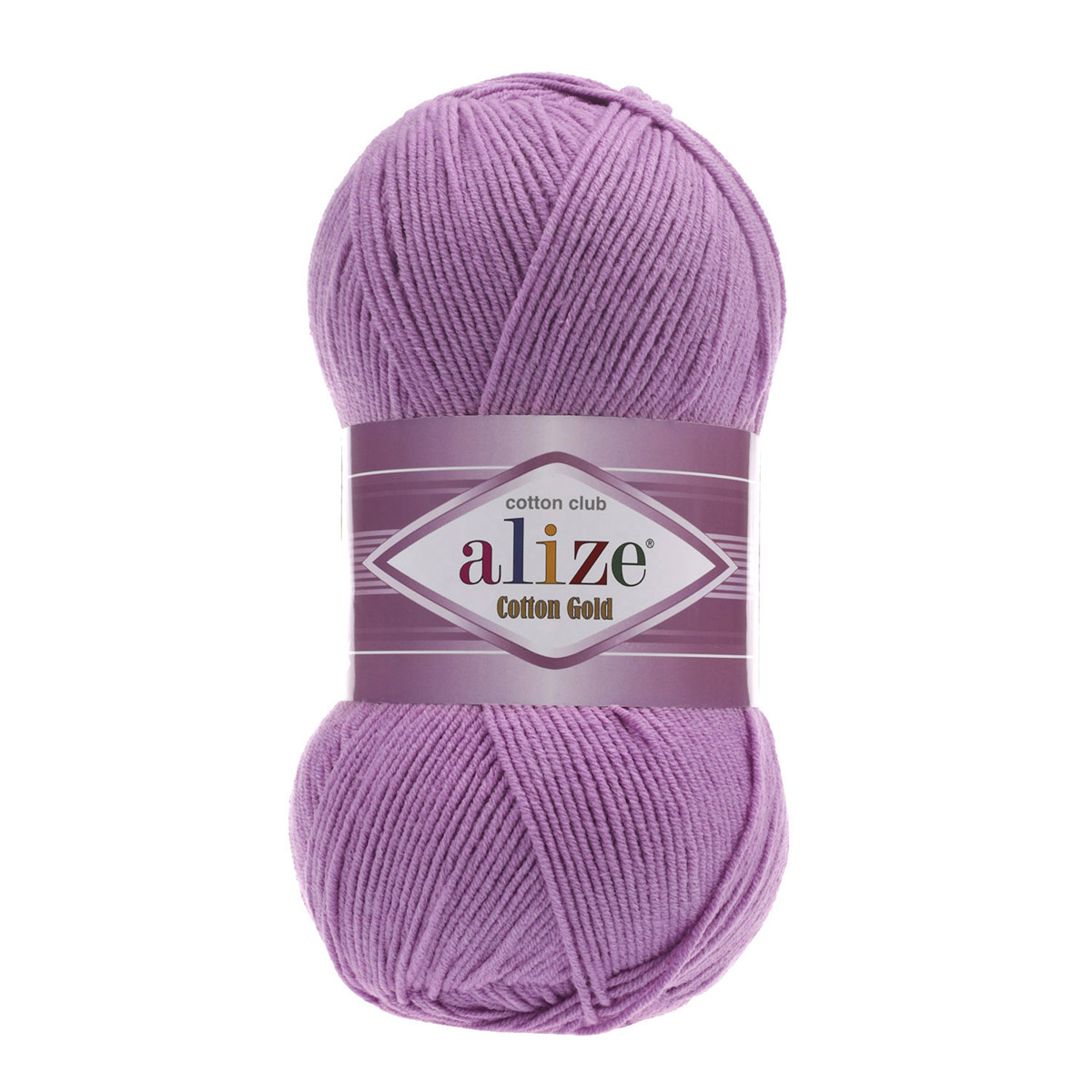 фото Пряжа alize 'cotton gold' 100 г, 330 м (хлопок, акрил) ту (43 лиловый), 5 мотков