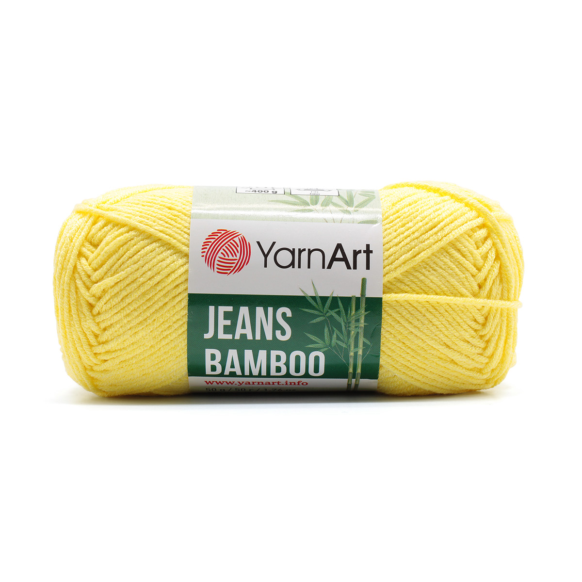 фото Пряжа yarnart 'jeans bamboo', 50 г, 150 м (бамбук, полиакрил) (104 жёлтый), 10 мотков
