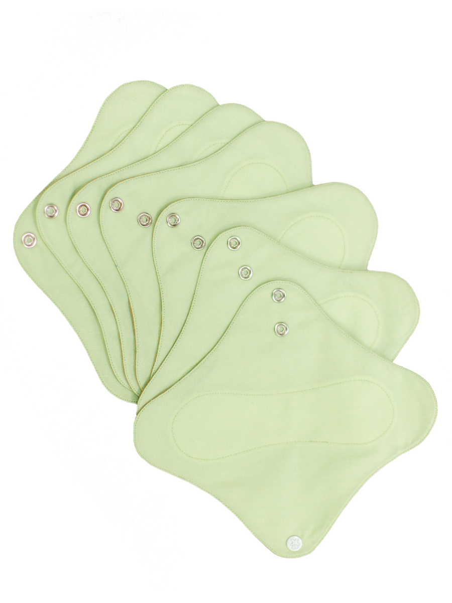 Прокладки Cycle Recycle ежедневные многоразовые зеленый цвет 7 шт прокладки cycle recycle для менструации многоразовые персиковый 6 шт чехол