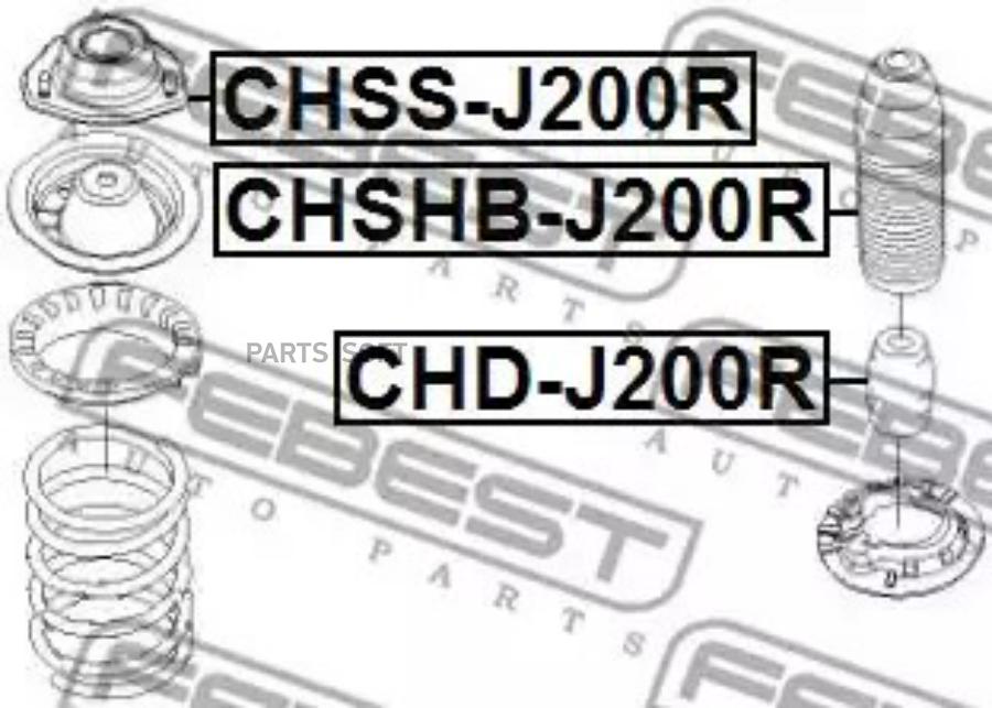 

FEBEST Отбойник зад.аморт.CHEVROLET LACETTIOPTRA J200 2003-2008 FEBEST CHD-J200R