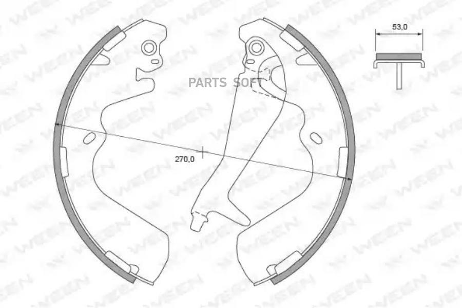 

Тормозные колодки барабанные hyundai galloper, h-1, porter, starex ween 152-2028