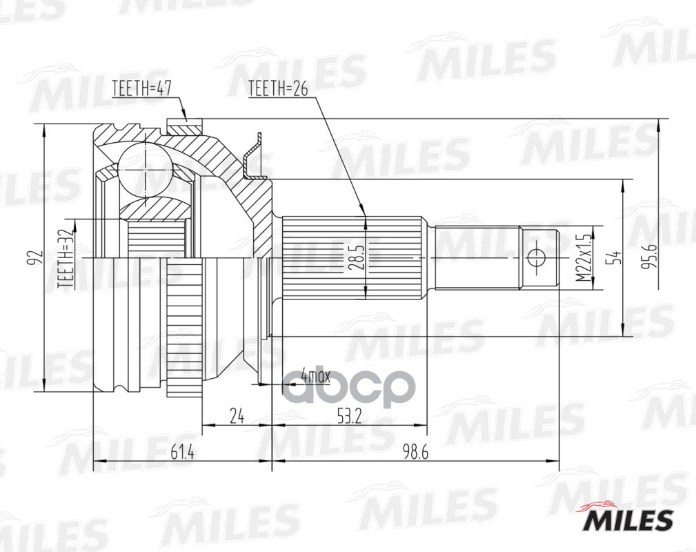 

Шрус Miles GA20534