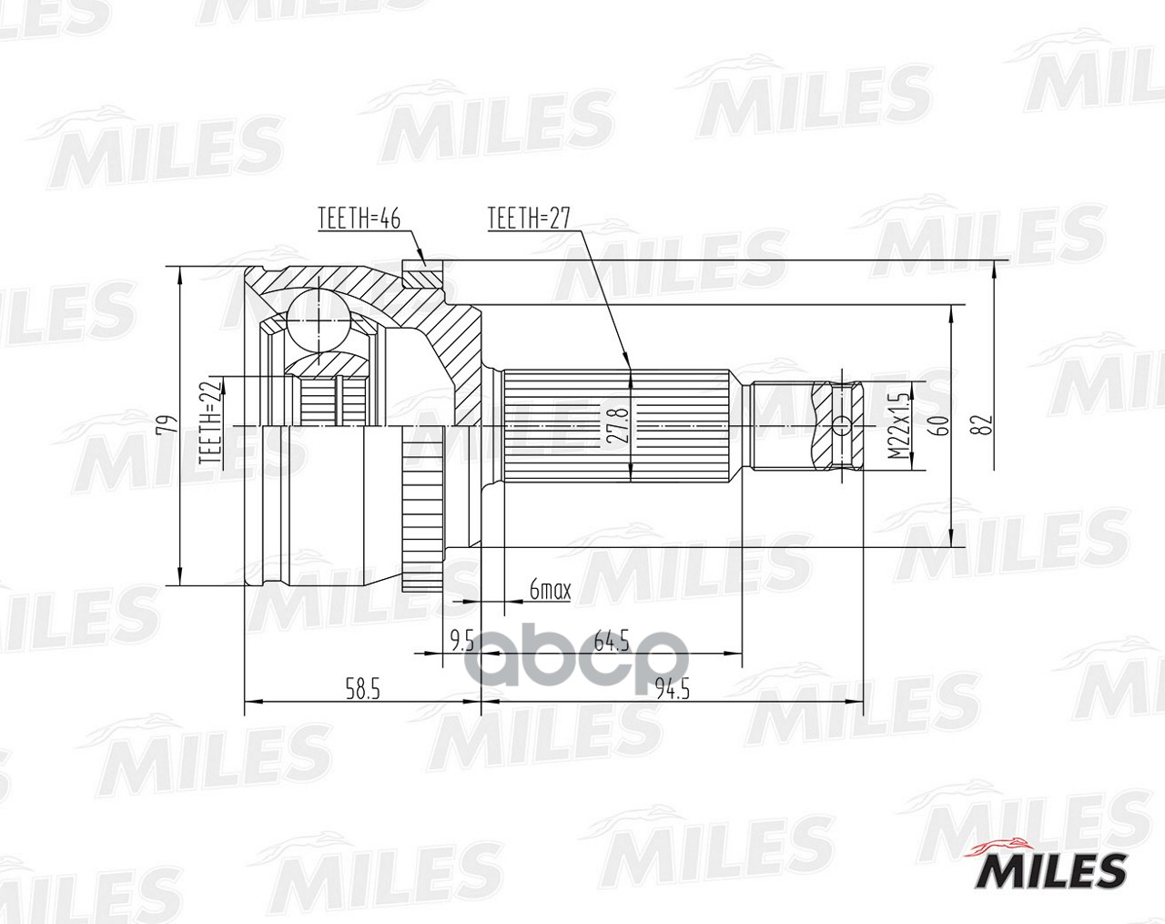 

Шрус Miles GA20167
