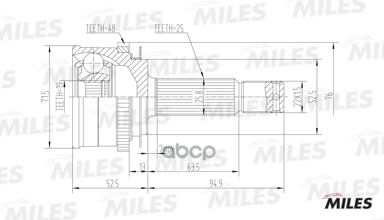 

Шрус Miles GA20164
