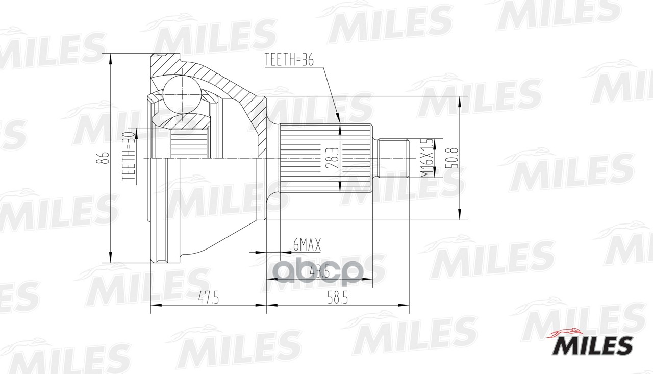 

Шрус Miles GA20019