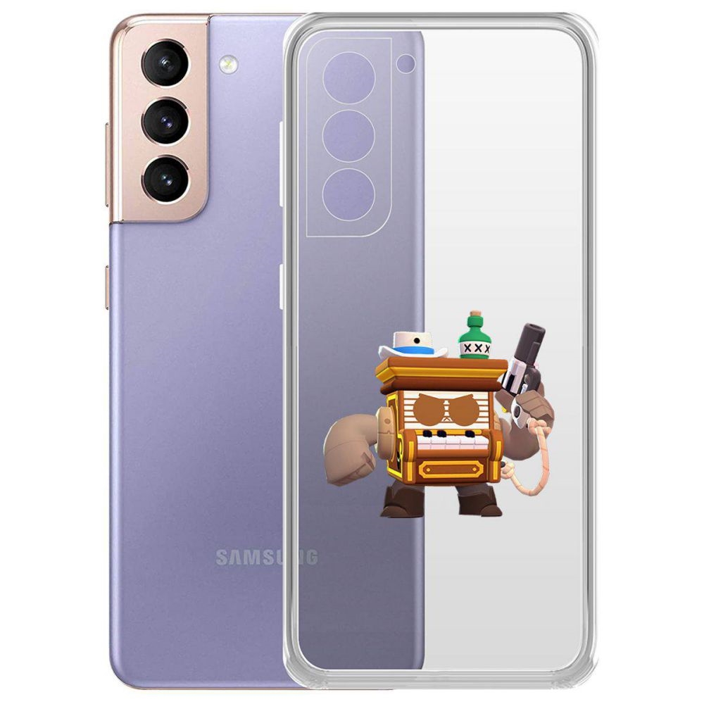

Чехол-накладка Brawl Stars-8-бит из салуна для Samsung Galaxy S21+ (G996)