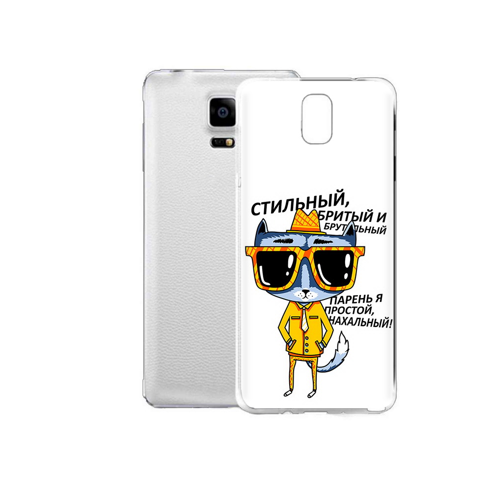 

Чехол MyPads Tocco для Samsung Galaxy Note Edge стильный кот (PT11952.563.625), Прозрачный, Tocco