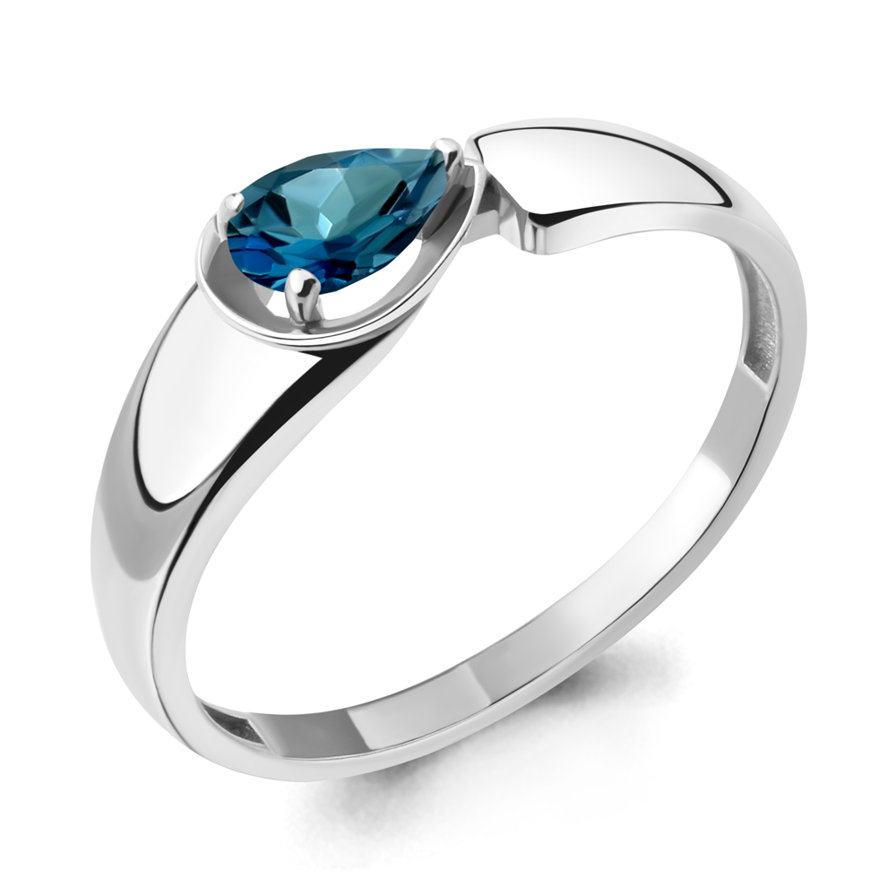 

Кольцо из серебра с топазом Aquamarine Aquamarine 6945108_925_р р. 18, 6945108_925_р