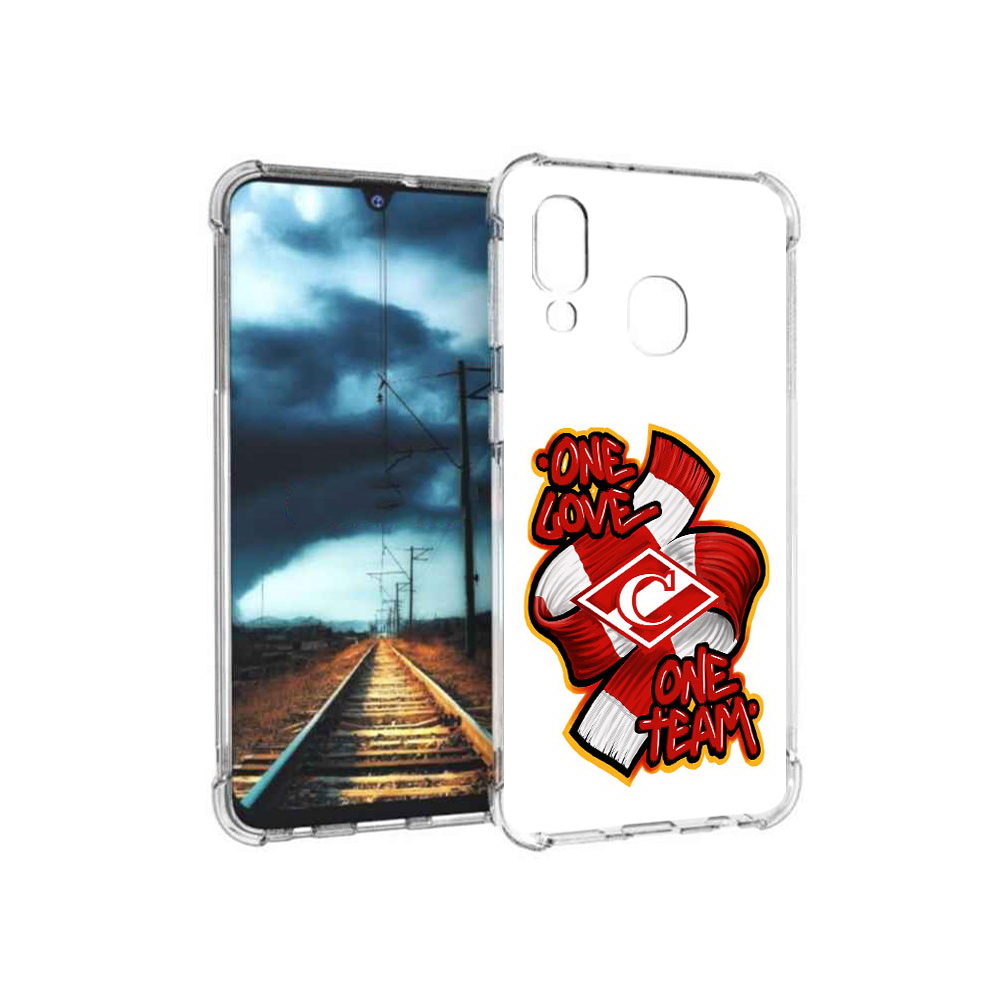 

Чехол MyPads Tocco для Samsung Galaxy A40 ФК спарак 1 любовь (PT128655.504.184), Прозрачный, Tocco