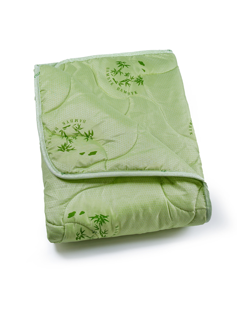 Одеяло детское Эколан Бамбуковое волокно 110х140 полиэстер, ПЭ 300 г, м2, зеленый