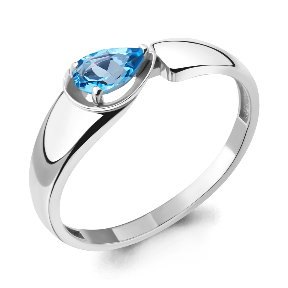 

Кольцо из серебра с топазом Aquamarine Aquamarine 6945105_925_р р. 18, 6945105_925_р