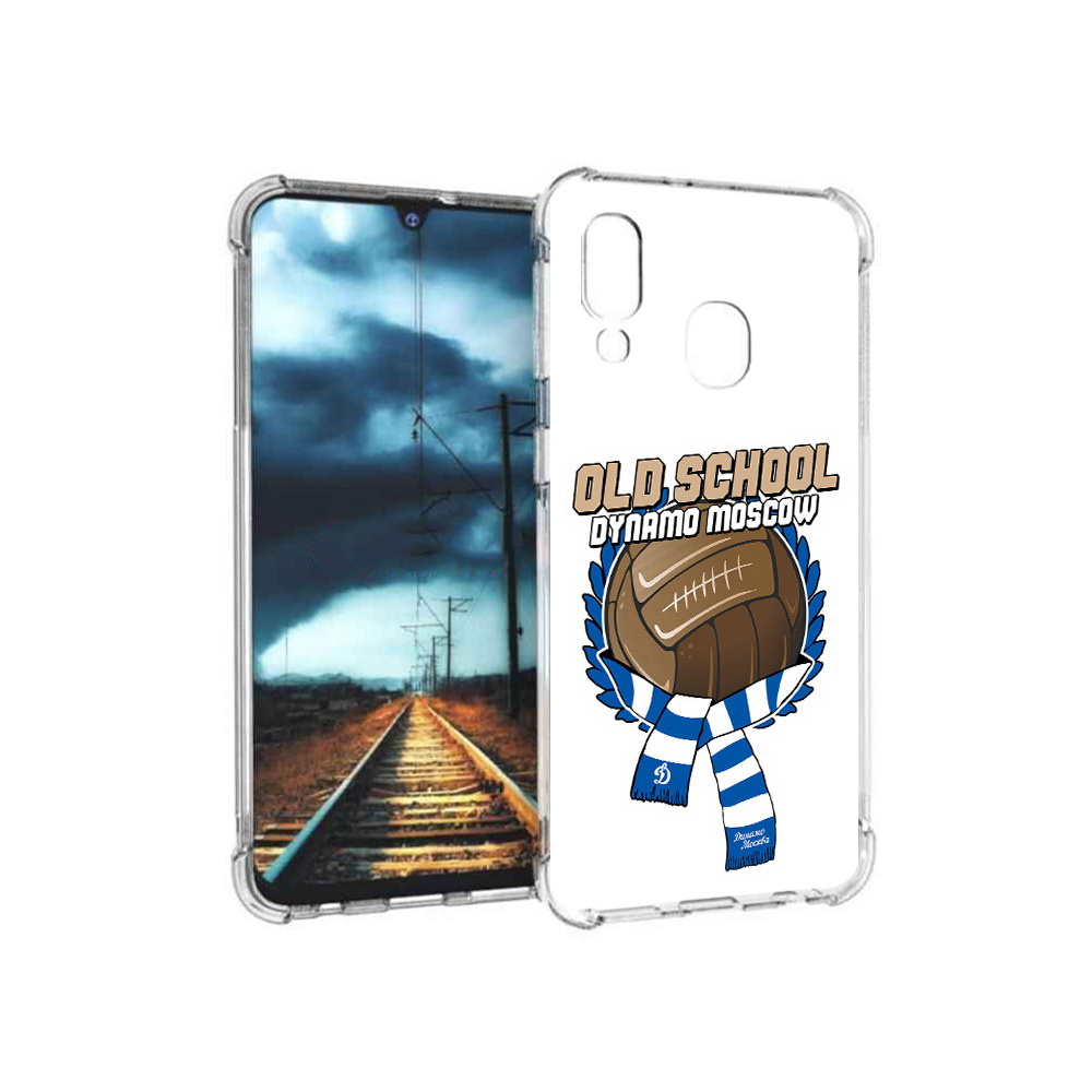 

Чехол MyPads Tocco для Samsung Galaxy A40 ФК Динамо олд скул (PT128655.504.176), Прозрачный, Tocco