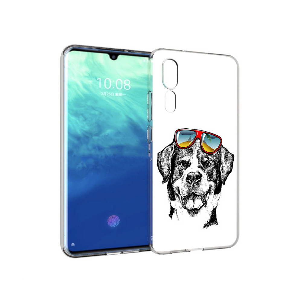 

Чехол MyPads Tocco для ZTE Axon 10 Pro счастливая собака (PT134302.444.631), Прозрачный, Tocco