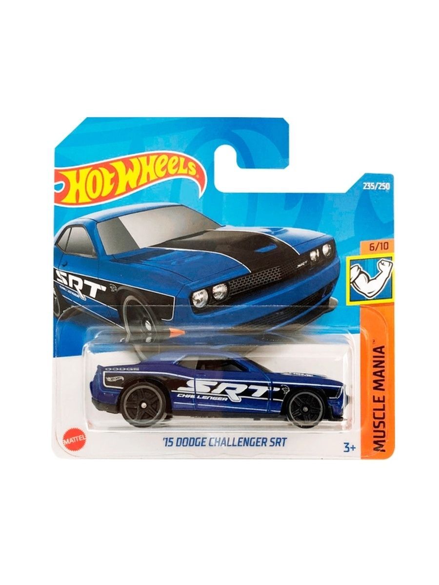 

Машинка Hot Wheels коллекционная (оригинал) 15 DODGE CHALLENGER SRT синий, HCW30