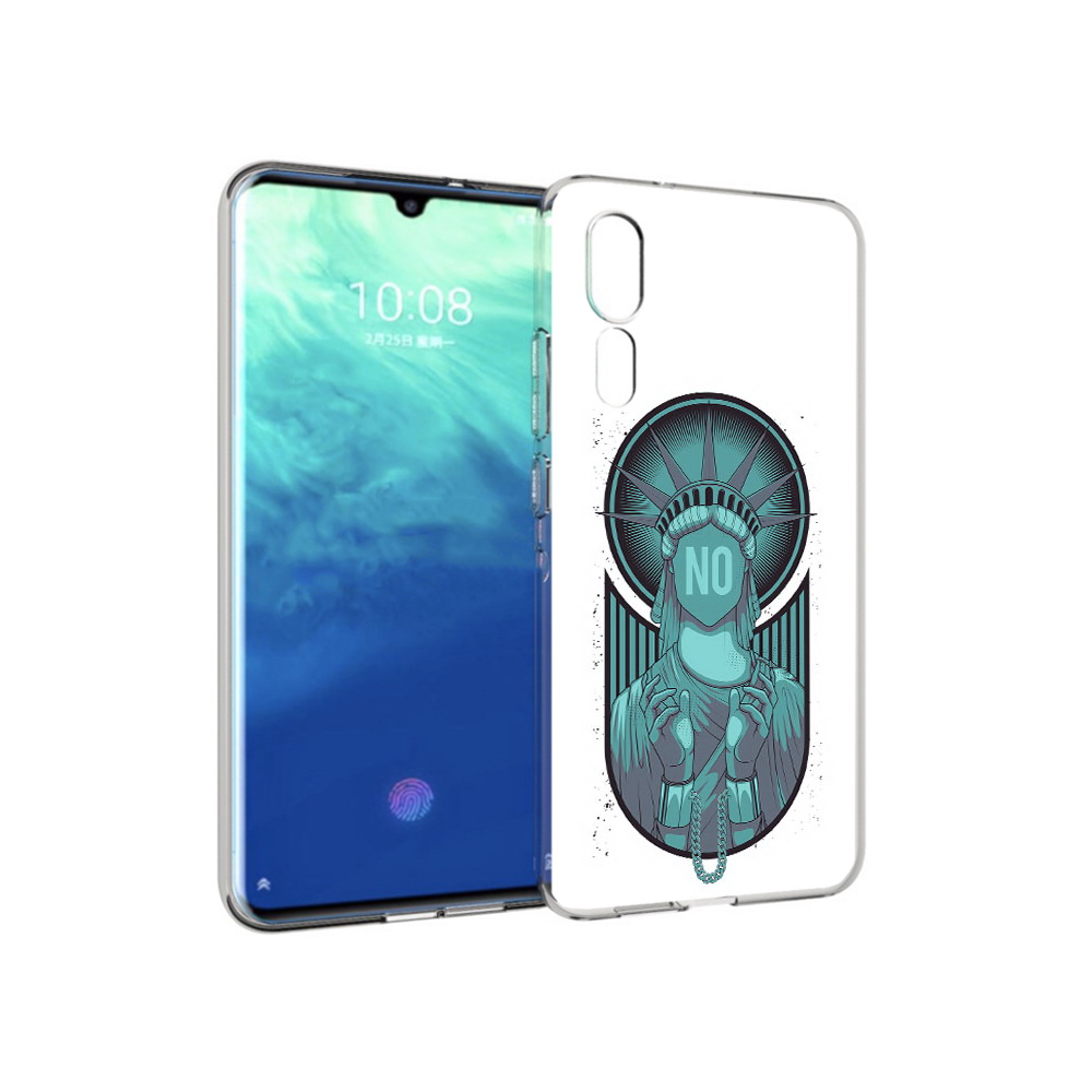

Чехол MyPads Tocco для ZTE Axon 10 Pro статуя свободы зеленый (PT134302.444.623), Прозрачный, Tocco