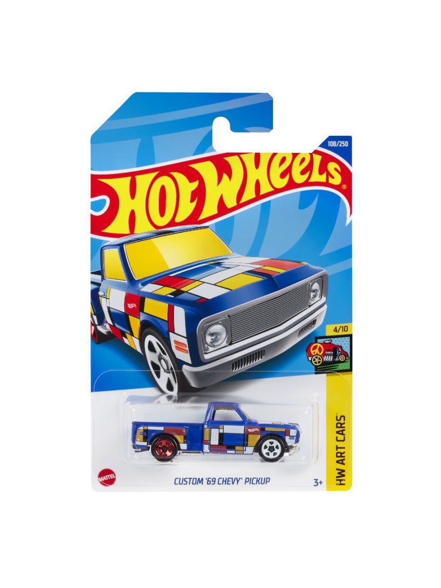 

Машинка Hot Wheels коллекционная (оригинал) CUSTOM 69 CHEVY PICKUP синий, HCX45