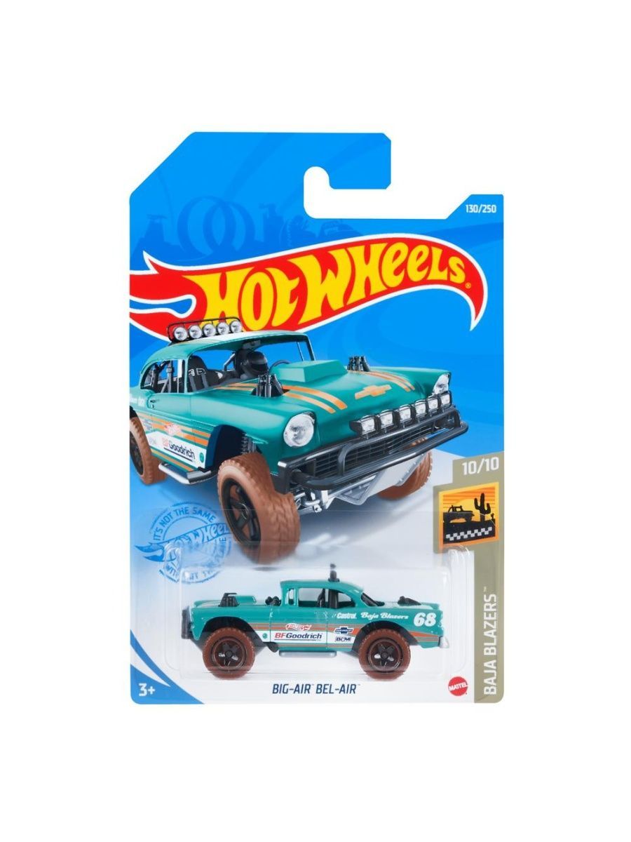 

Машинка Hot Wheels коллекционная (оригинал) BIG-AIR BEL-AIR бирюзовый, GTC65