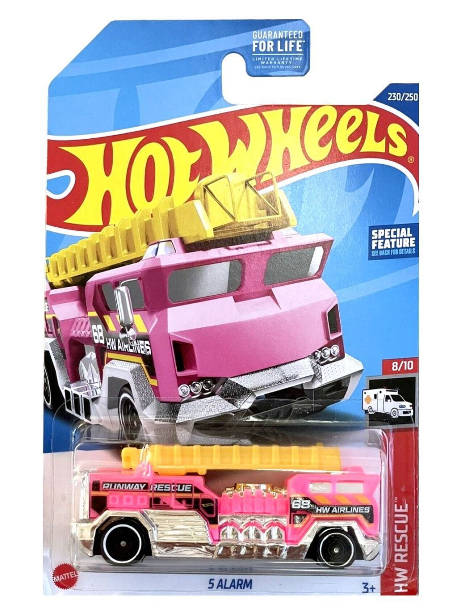 

игрушечная машинка Hot Wheels коллекционная (оригинал) 5 ALARM розовый, HCW27