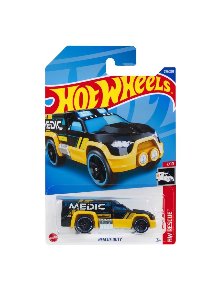 

Машинка Hot Wheels коллекционная (оригинал) RESCUE DUTY синий, HCW26