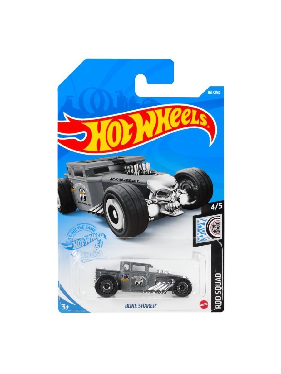 

Машинка Hot Wheels коллекционная (оригинал) BONE SHAKER серый, GTC42