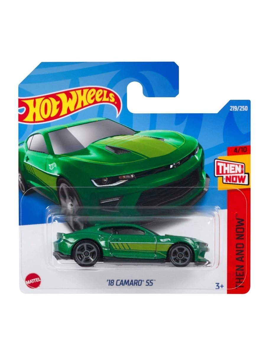 

Машинка Hot Wheels коллекционная (оригинал) 18 CAMARO SS зеленый, HCV82