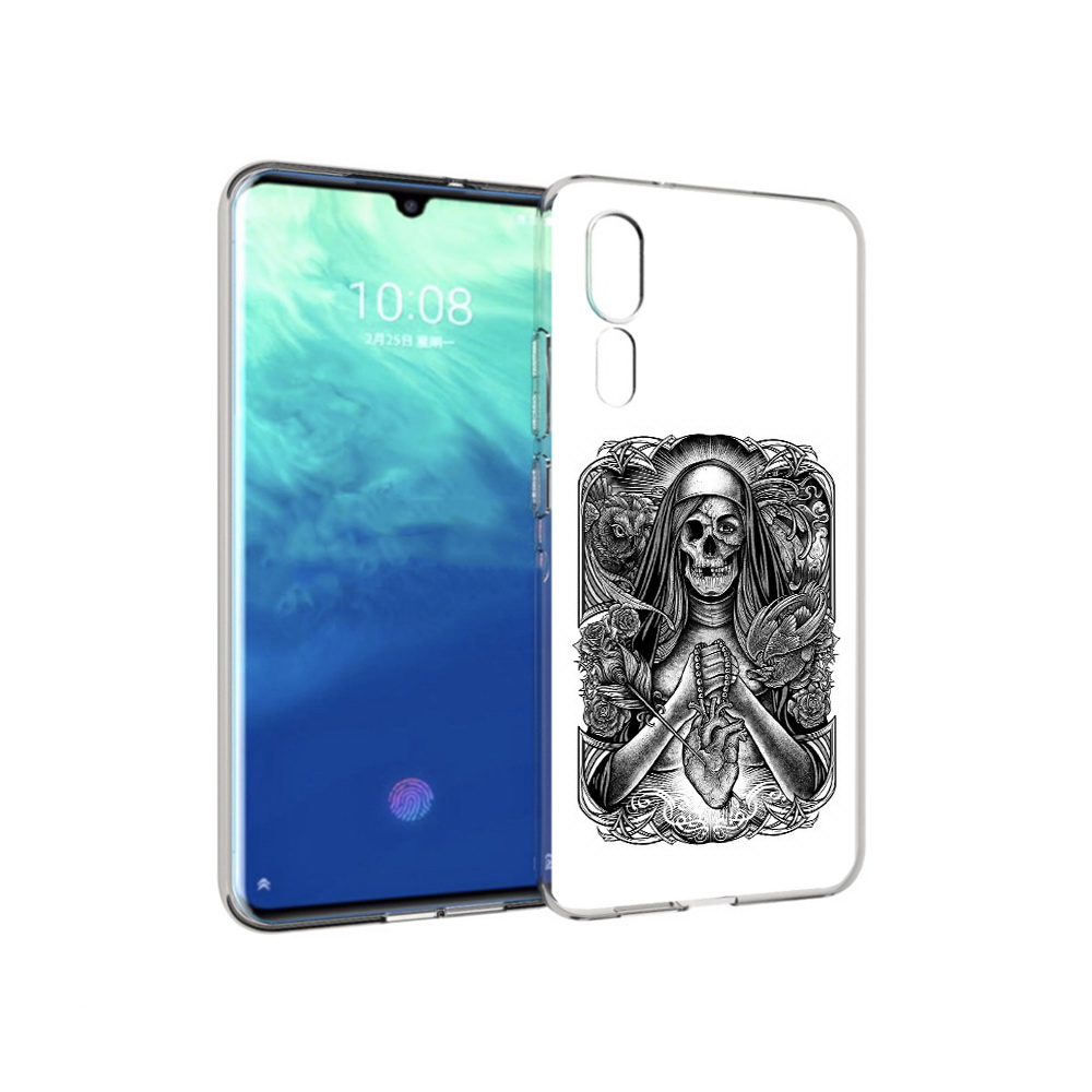 Чехол MyPads Tocco для ZTE Axon 10 Pro скелет с сердцем (PT134302.444.603)
