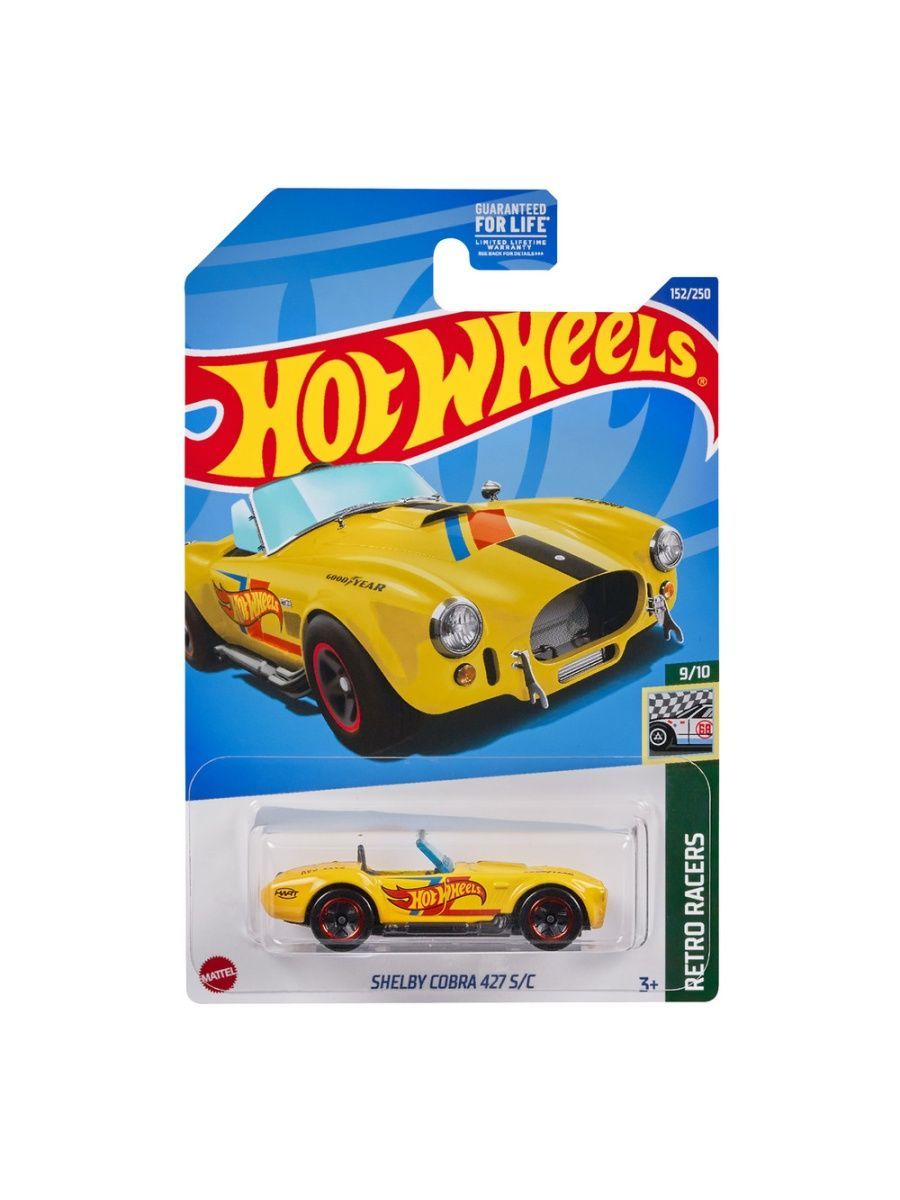 

Машинка Hot Wheels коллекционная (оригинал) SHELBY COBRA 427 S/C желтый, HCX48