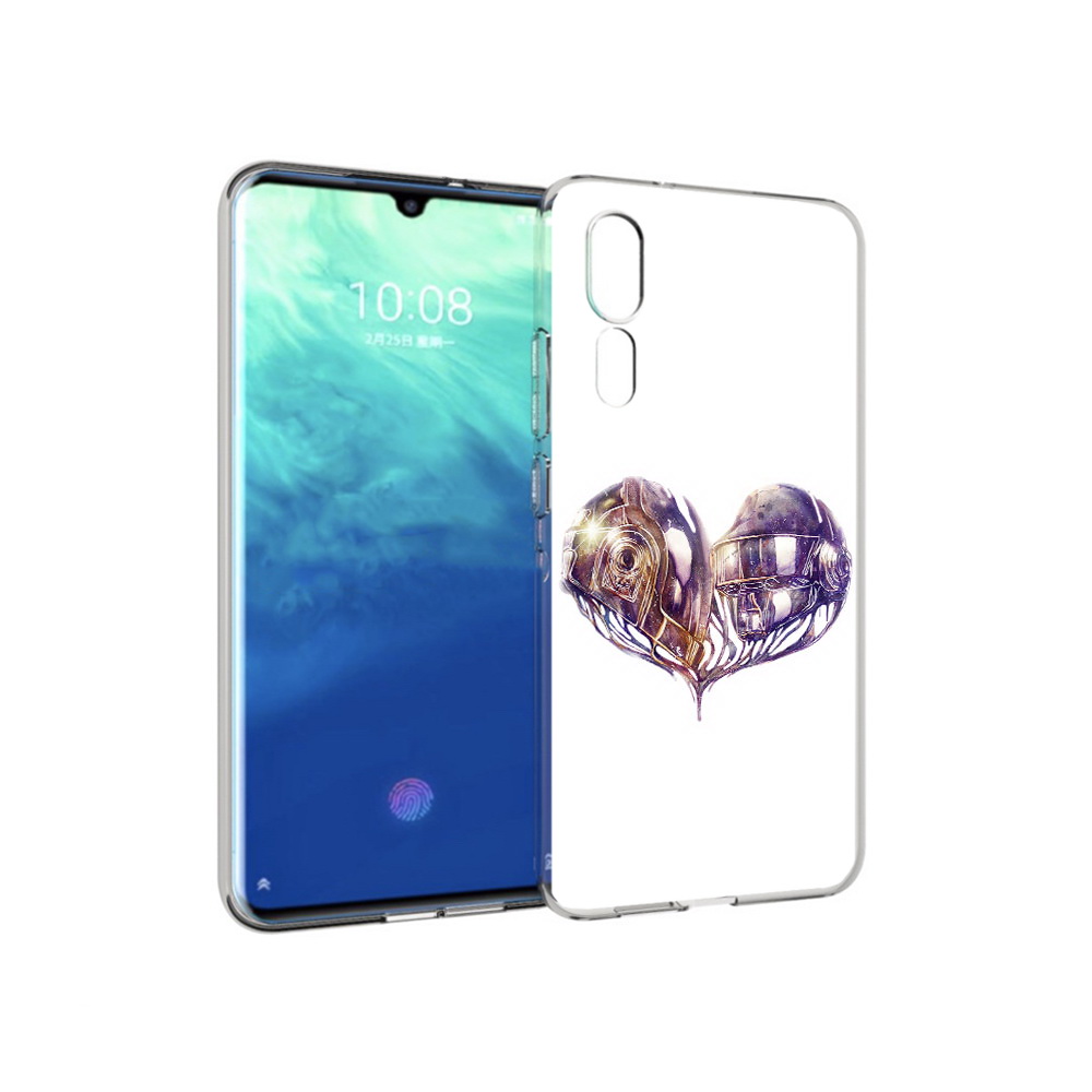 

Чехол MyPads Tocco для ZTE Axon 10 Pro сердце абстракция (PT134302.444.596), Прозрачный, Tocco