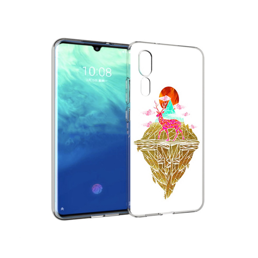 

Чехол MyPads Tocco для ZTE Axon 10 Pro розовый олень абстракция (PT134302.444.586), Прозрачный, Tocco