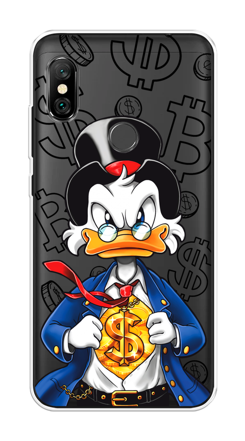 

Чехол на Xiaomi Redmi Note 6 Pro "Scrooge Goldman", Черный;белый;синий, 34650-1