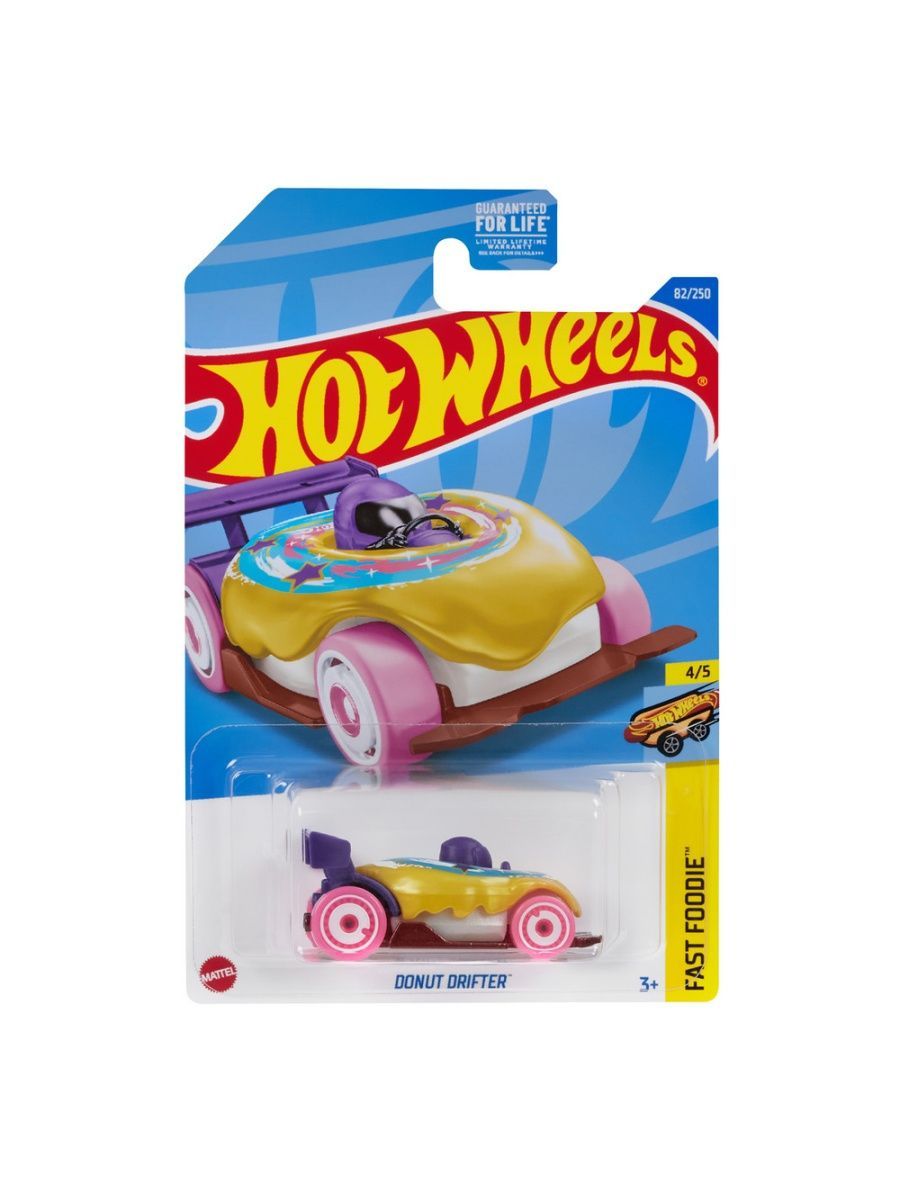 

Машинка Hot Wheels коллекционная (оригинал) DONUT DRIFTER золотистый/фиолетовый, HCX84
