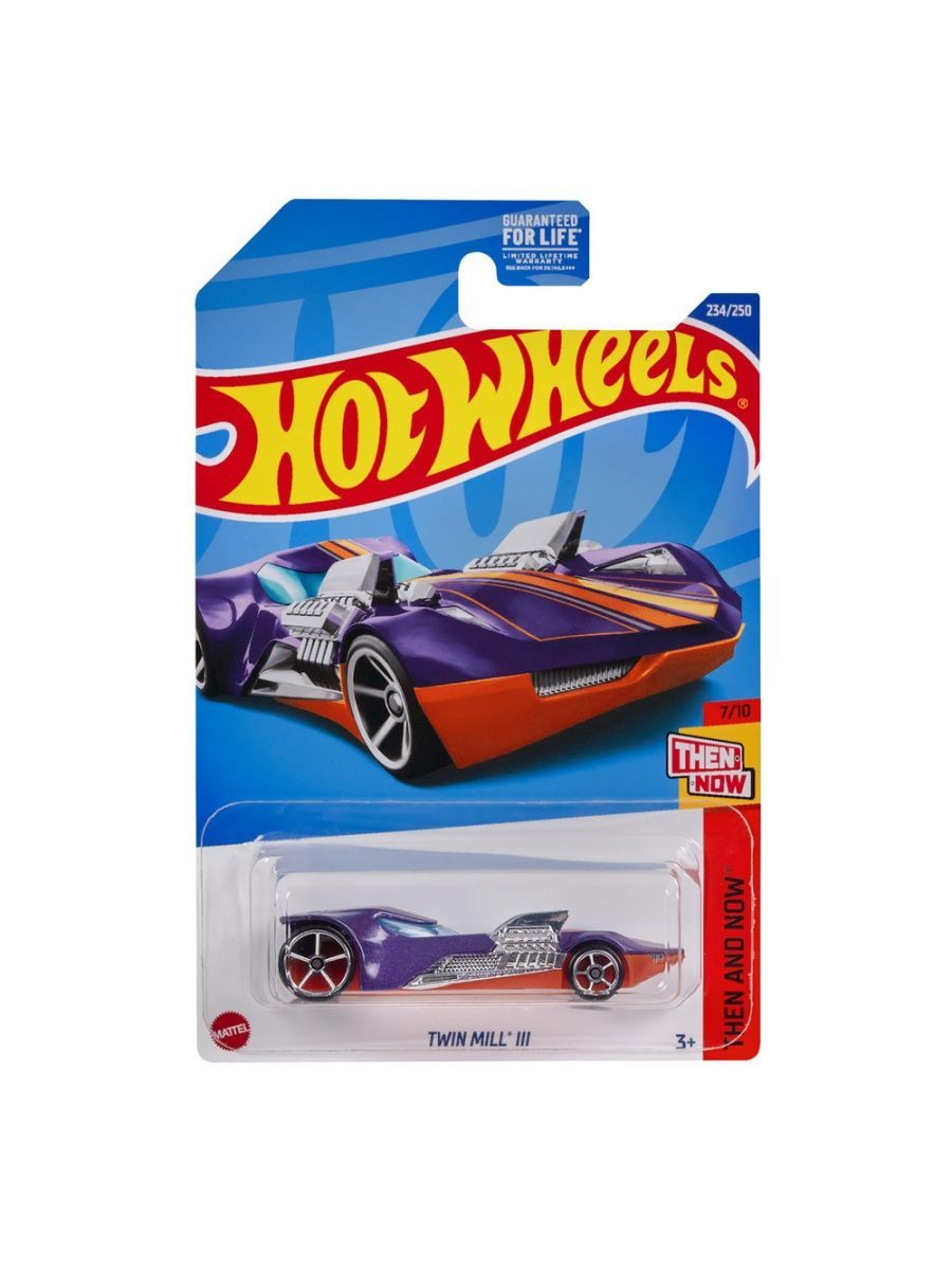 

Машинка Hot Wheels коллекционная (оригинал) TWIN MILL III фиолетовый/оранжевый, HCV96