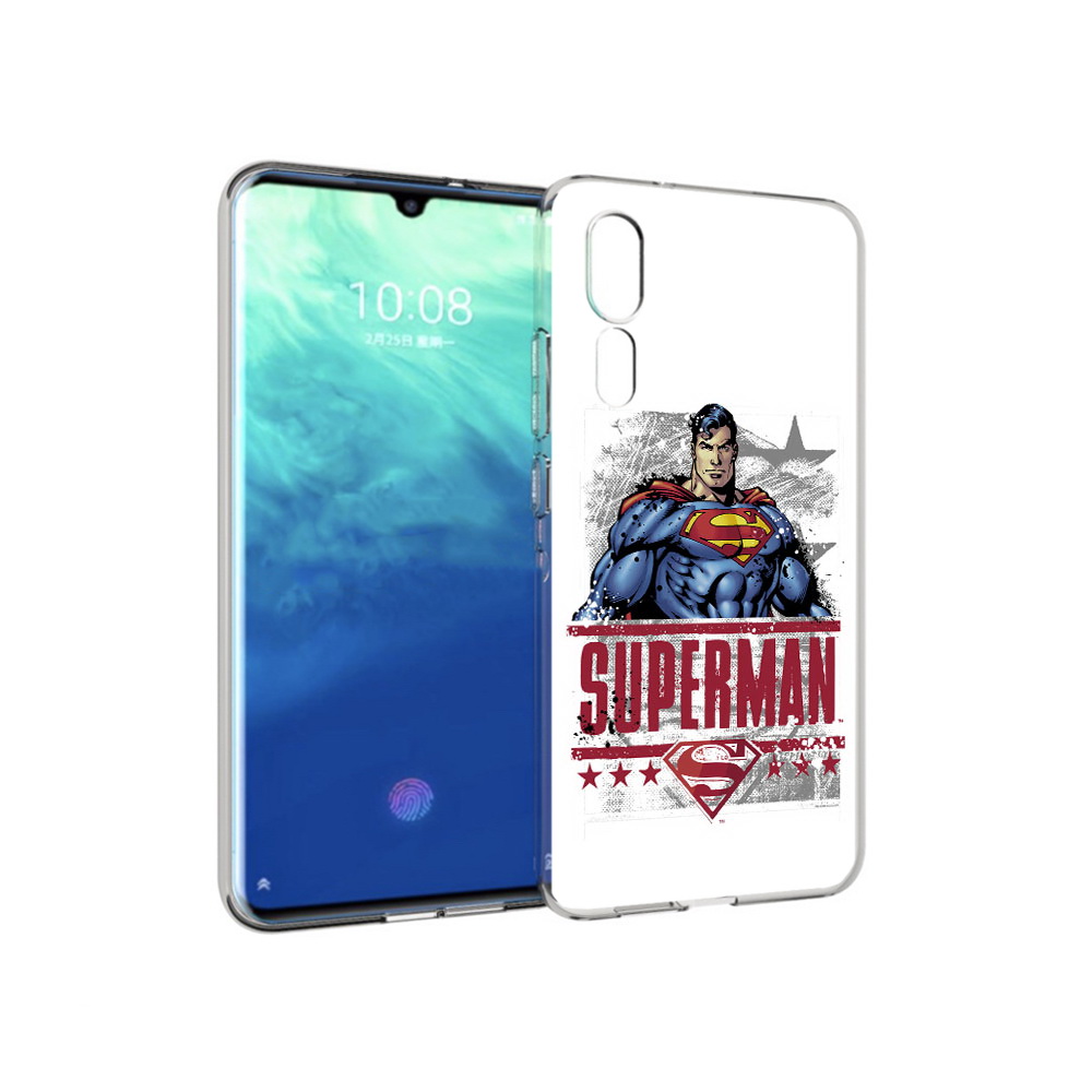 

Чехол MyPads Tocco для ZTE Axon 10 Pro рисунок супермен (PT134302.444.583), Прозрачный, Tocco