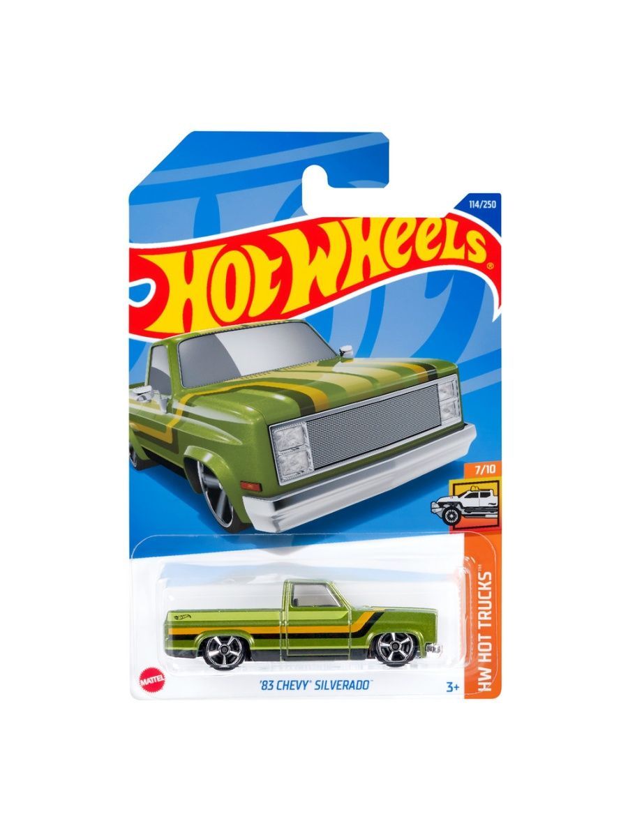 

Машинка Hot Wheels коллекционная (оригинал) 83 CHEVY SILVERADO зеленый, HCV33