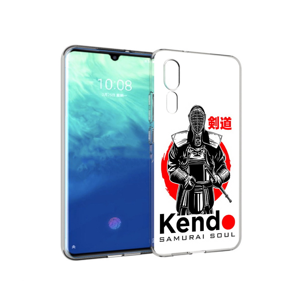 

Чехол MyPads Tocco для ZTE Axon 10 Pro рисованый самурай (PT134302.444.581), Прозрачный, Tocco