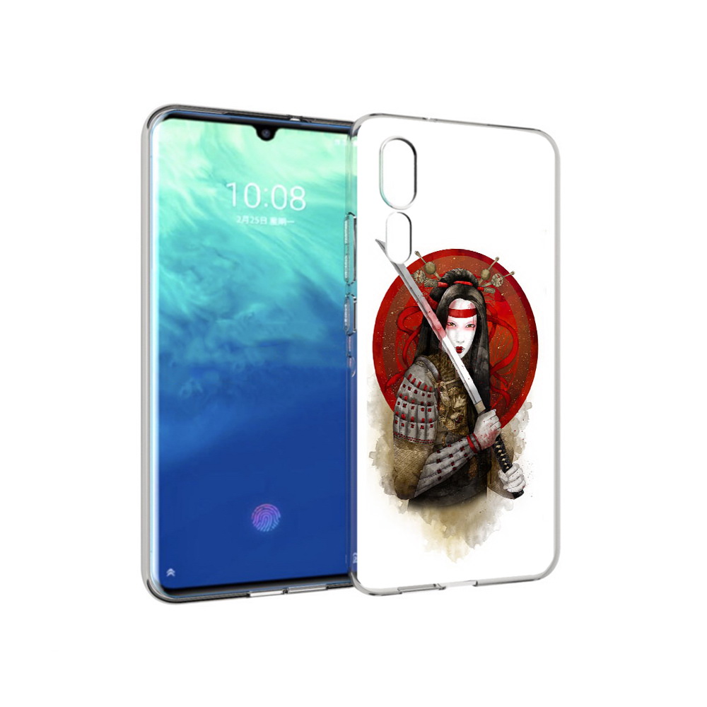 Чехол MyPads Tocco для ZTE Axon 10 Pro рисованная девушка с катаной (PT134302.444.580)
