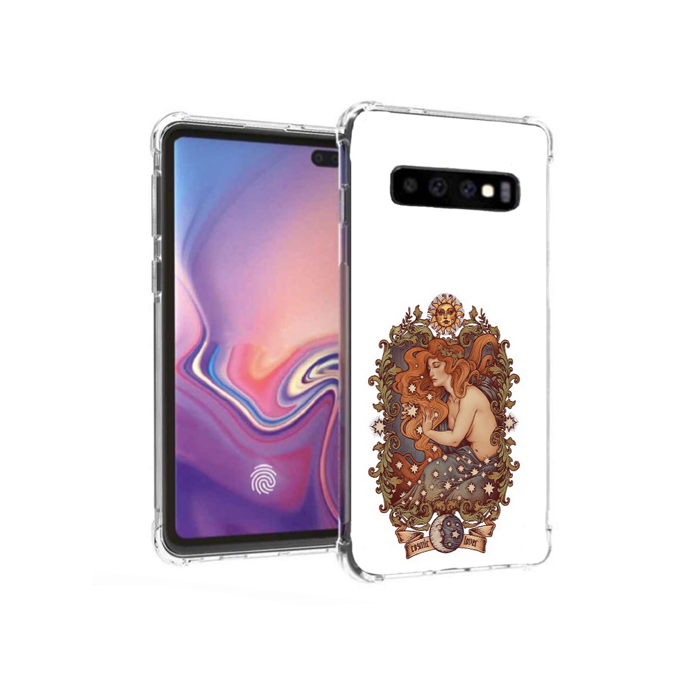 

Чехол MyPads Tocco для Samsung Galaxy S10+ звездная девушка абстракция (PT125670.500.351), Прозрачный, Tocco