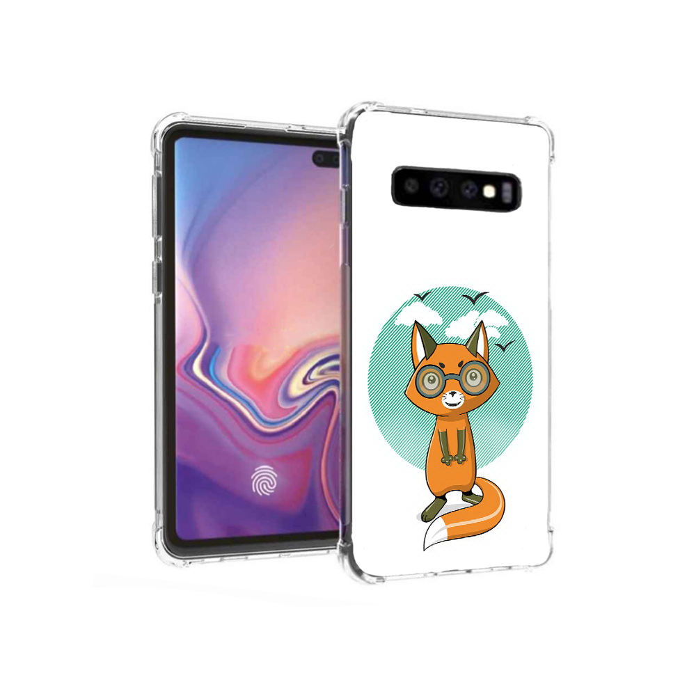 

Чехол MyPads Tocco для Samsung Galaxy S10+ задумчивая лиса (PT125670.500.348), Прозрачный, Tocco